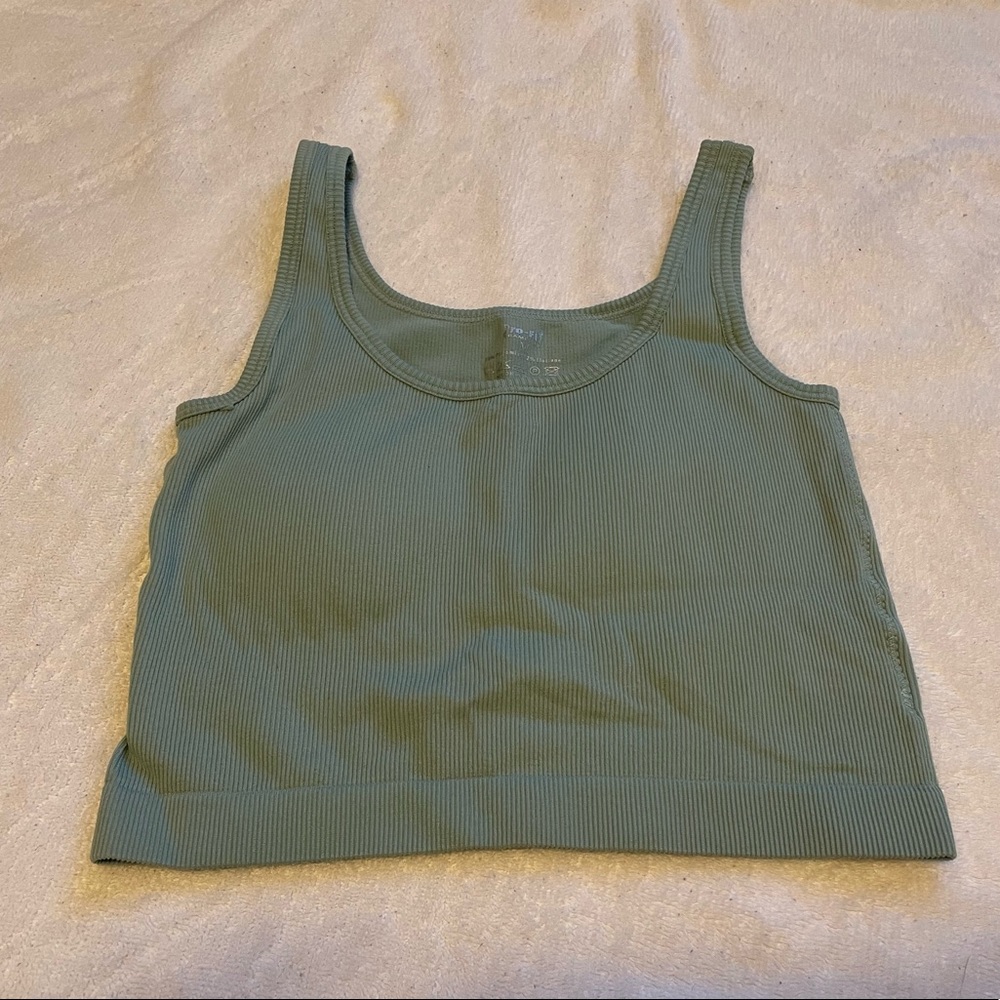 Teal Crop Top W/ Built In Bra. Size M.